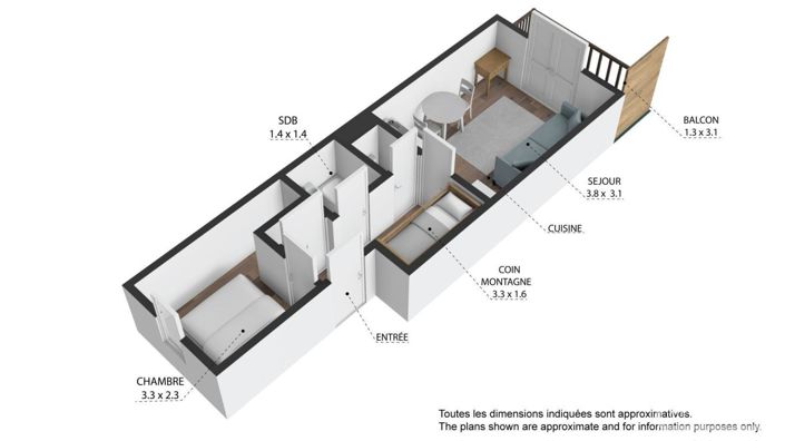 Image No.10-1 Bed Apartment for sale