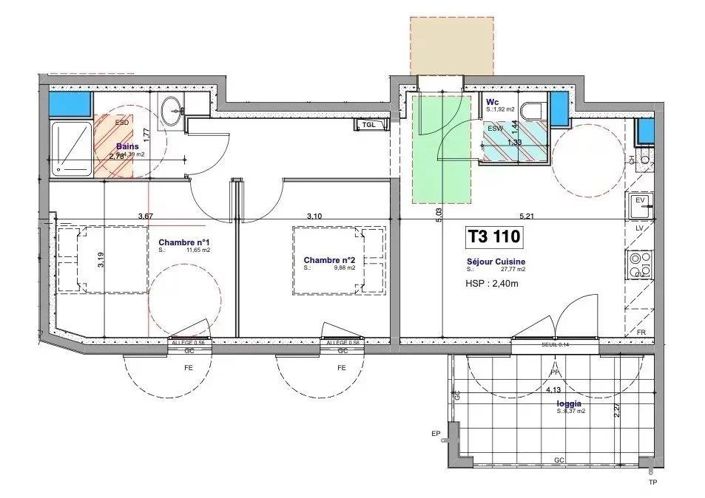 Image No.3-Appartement de 2 chambres à vendre à Rognes