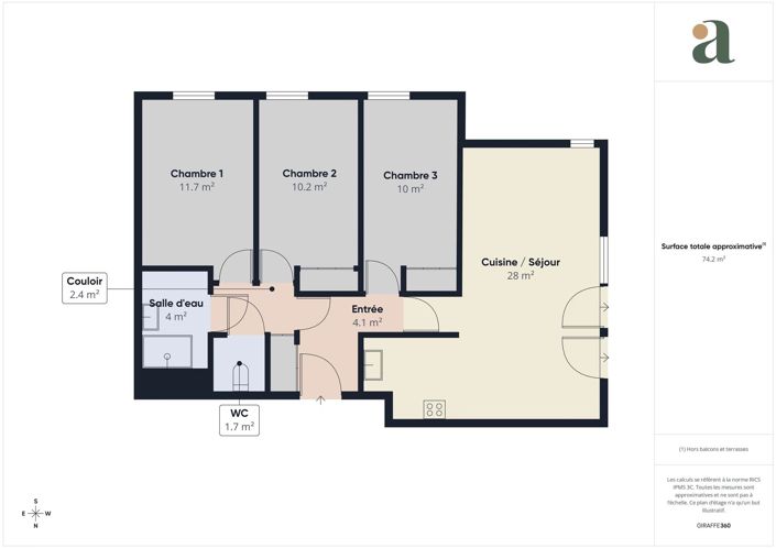 Image No.2-Appartement de 3 chambres à vendre à Argenteuil