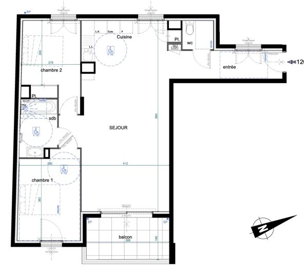 Image No.2-Appartement de 2 chambres à vendre à Antibes