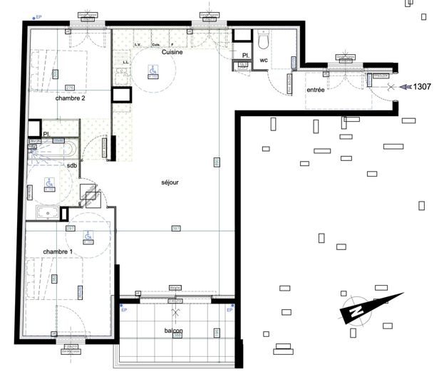 Image No.2-Appartement de 2 chambres à vendre à Antibes