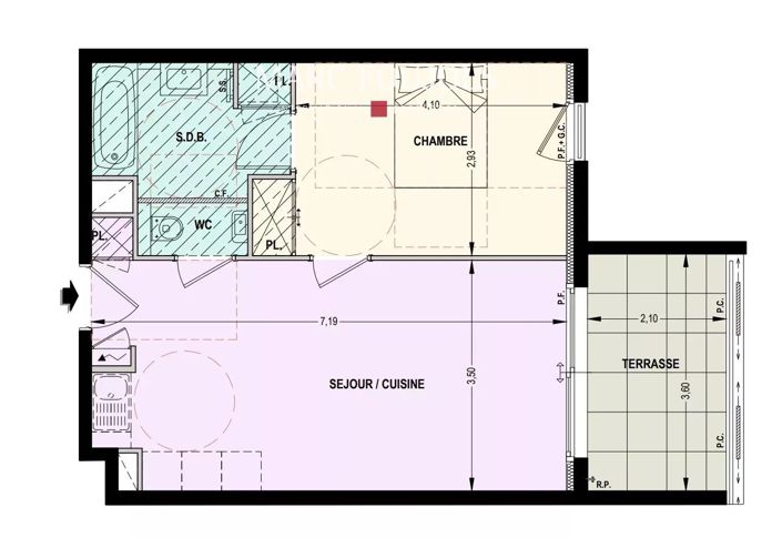 Image No.7-Appartement de 1 chambre à vendre à Cannes