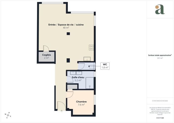 Image No.2-Appartement de 1 chambre à vendre à Nice