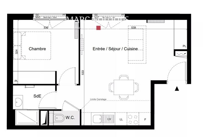 Image No.4-Appartement de 1 chambre à vendre à Paris