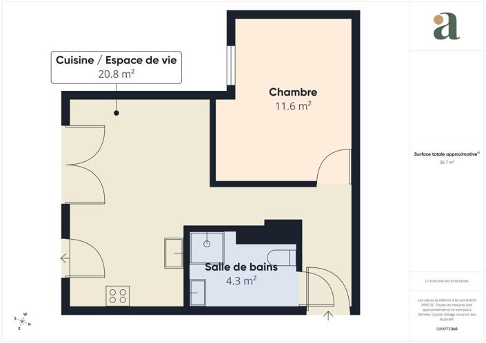 Image No.3-Appartement de 1 chambre à vendre à Argenteuil