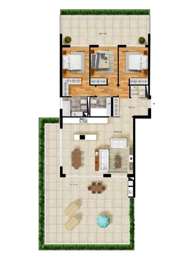 Image No.40-3 Bed Apartment for sale