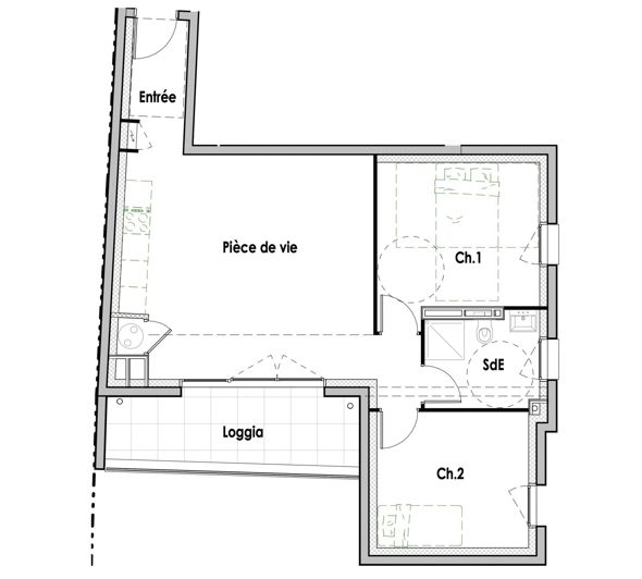 Image No.2-Appartement de 2 chambres à vendre à Quiberon