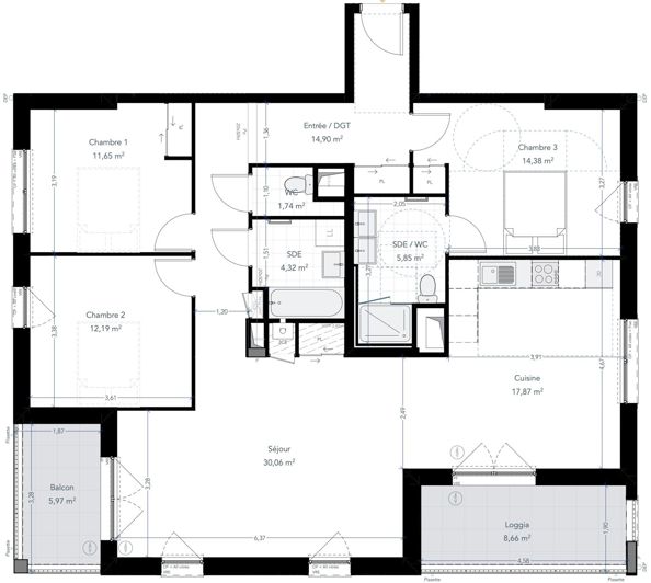Image No.4-3 Bed Apartment for sale