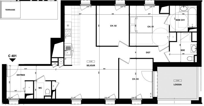 Image No.3-Appartement de 3 chambres à vendre à Lannion