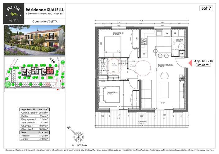 Image No.2-Appartement de 2 chambres à vendre à Oletta