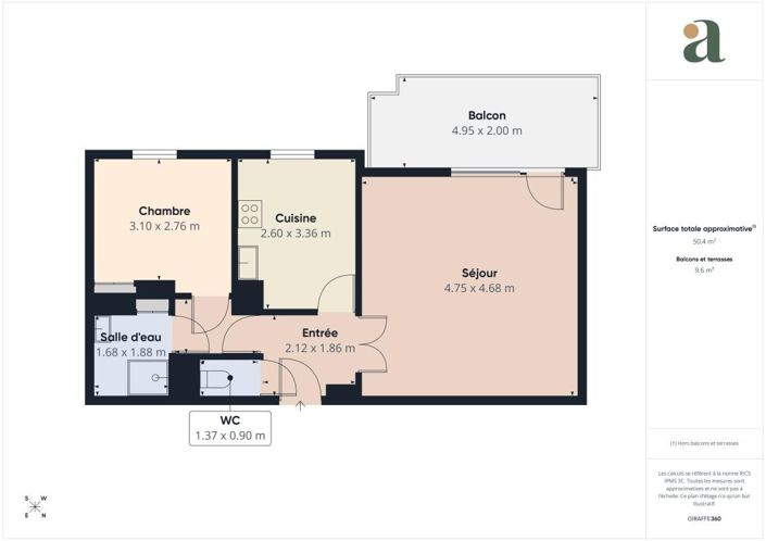 Image No.4-Appartement de 1 chambre à vendre à Bron