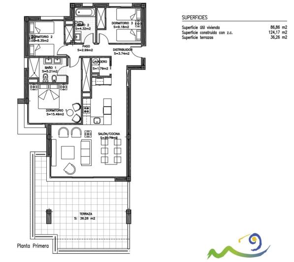 Image No.18-3 Bed Apartment for sale