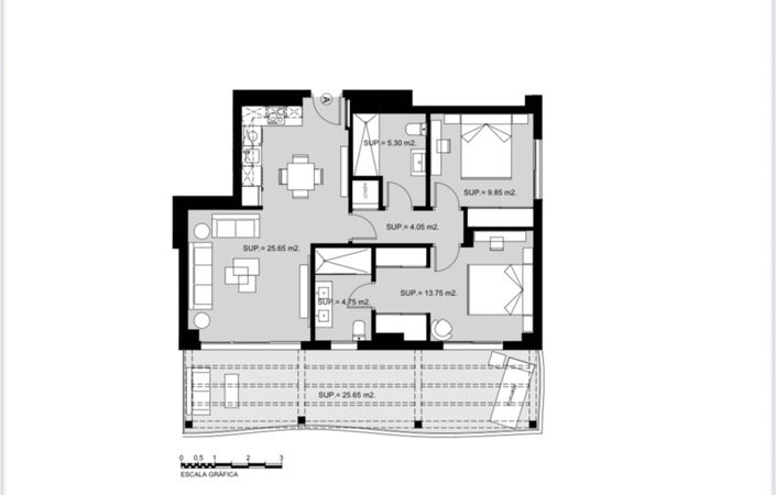 Image No.45-2 Bed Apartment for sale