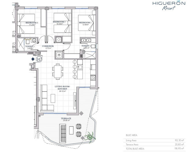 Image No.36-3 Bed Apartment for sale