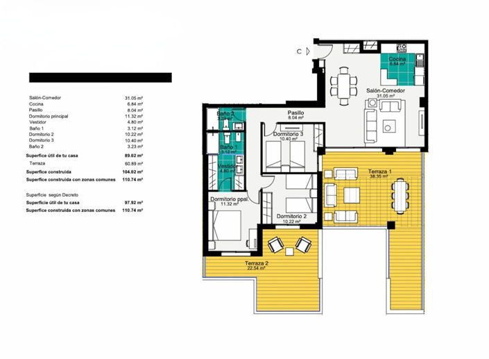 Image No.29-3 Bed Apartment for sale