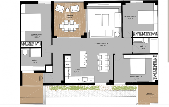 Image No.26-3 Bed Apartment for sale