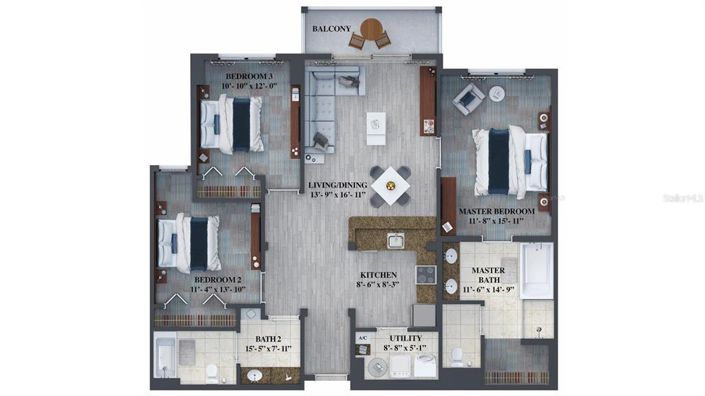 Image No.12-3 Bed Property for sale