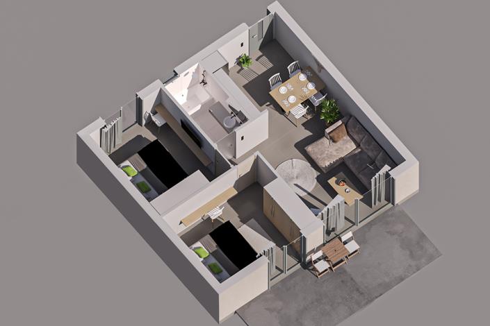 Image No.5-Appartement de 2 chambres à vendre à Maleme