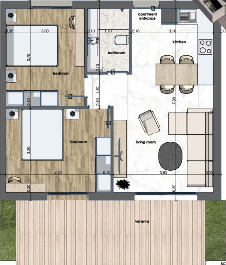 Image No.4-Appartement de 2 chambres à vendre à Maleme