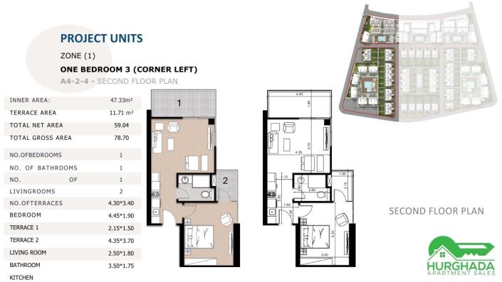 Image No.55-1 Bed Apartment for sale
