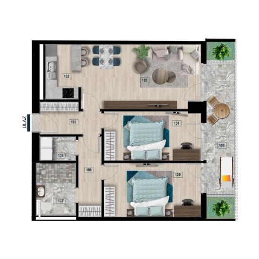 Image No.13-Appartement de 3 chambres à vendre à Bar