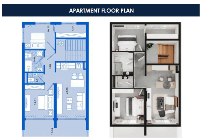 Image No.10-2 Bed Apartment for sale
