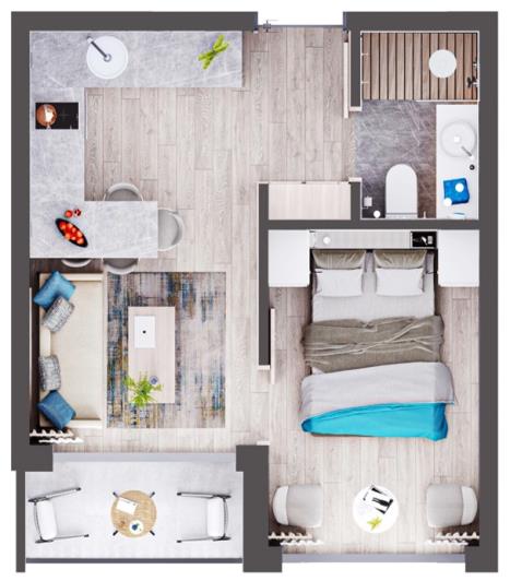 Image No.21-Appartement de 1 chambre à vendre à Kavac