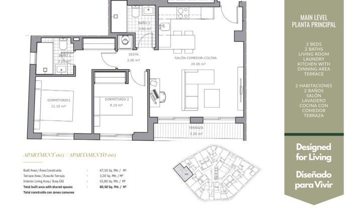 Image No.20-2 Bed Apartment for sale