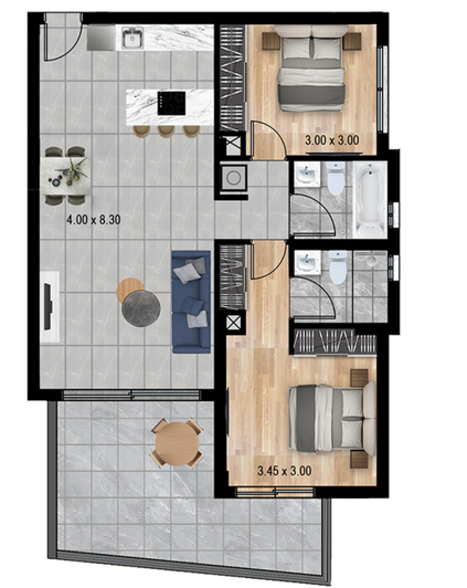 Image No.10-2 Bed Apartment for sale