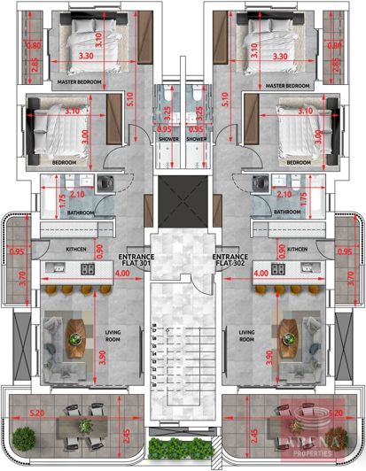 Image No.2-Appartement de 2 chambres à vendre à Larnaca