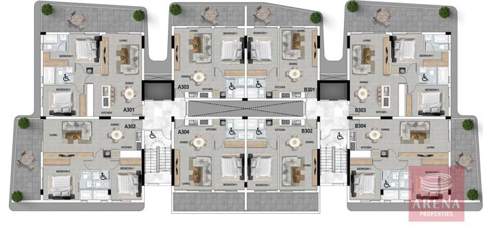 Image No.2-Appartement de 2 chambres à vendre à Larnaca