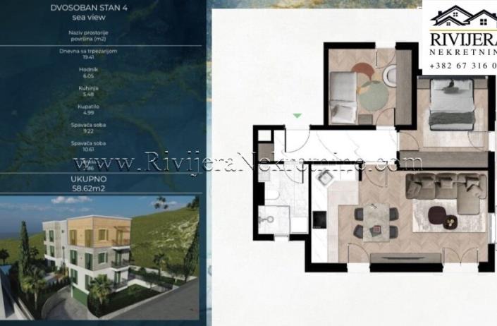 Image No.8-Appartement de 2 chambres à vendre à Tivat