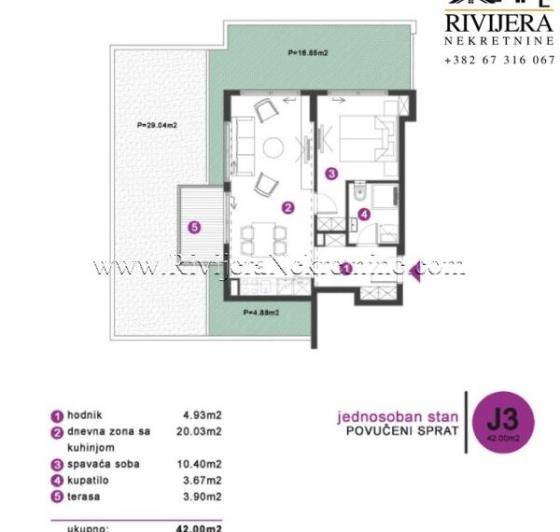 Image No.2-Appartement de 1 chambre à vendre à Mrcevac