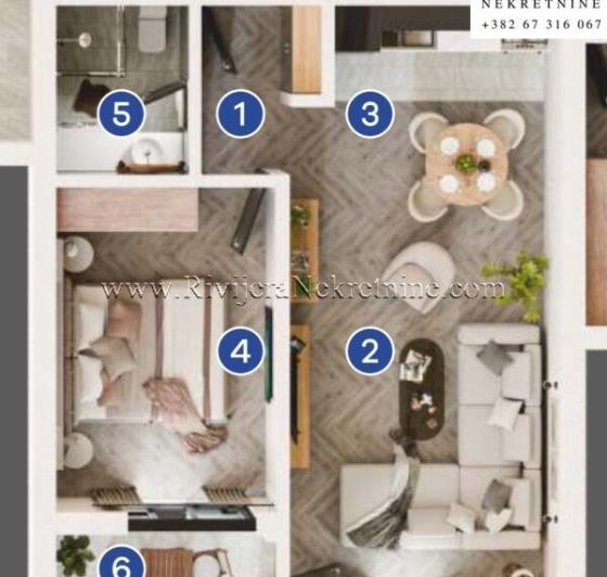 Image No.3-Appartement de 1 chambre à vendre à Kotor