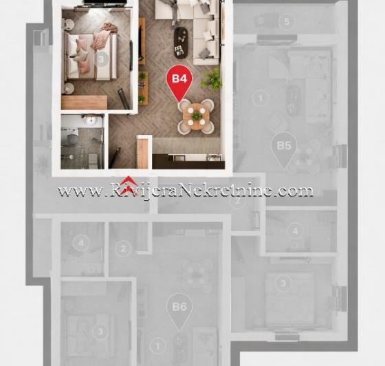 Image No.2-Appartement de 1 chambre à vendre à Kotor