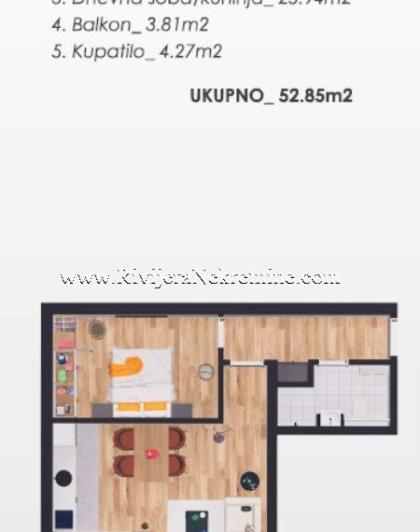 Image No.8-Appartement de 1 chambre à vendre à Tivat