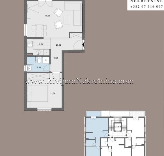 Image No.3-Appartement de 1 chambre à vendre à Donja Lastva