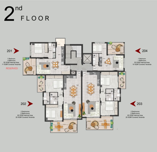 Image No.3-Appartement de 2 chambres à vendre à Agios Athanasios