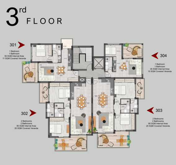 Image No.4-Appartement de 2 chambres à vendre à Agios Athanasios