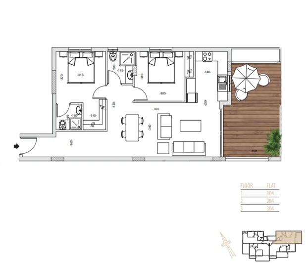 Image No.9-2 Bed Apartment for sale