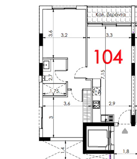 Image No.1-Appartement de 2 chambres à vendre à Trachoni