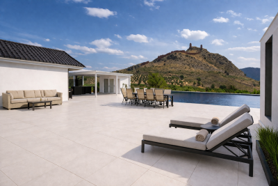Modern-villa-patio-with-castle-view