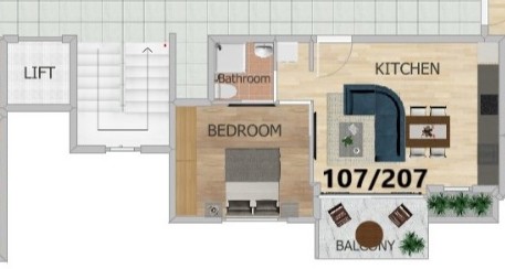 Image No.9-1 Bed Property for sale