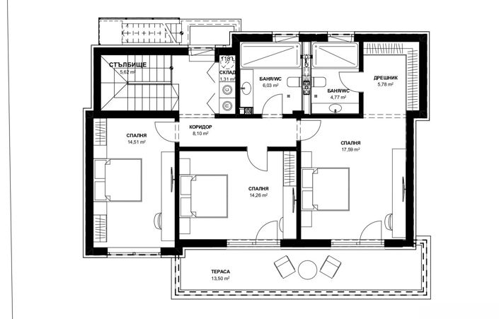 Image No.3-Propriété de 3 chambres à vendre à Chernomorets