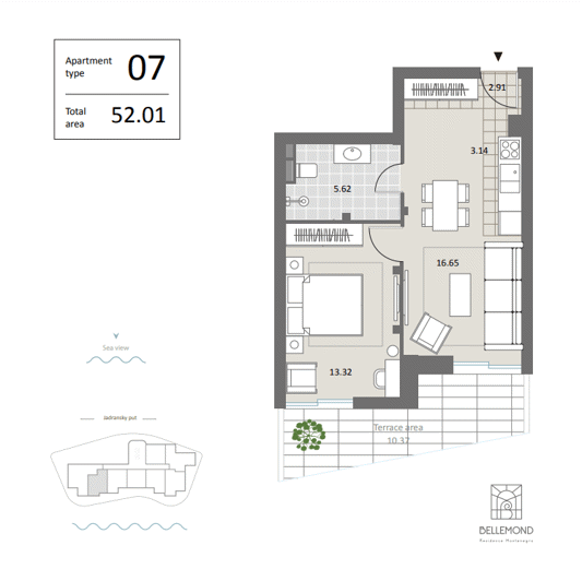 Image No.10-Propriété de 1 chambre à vendre à Budva