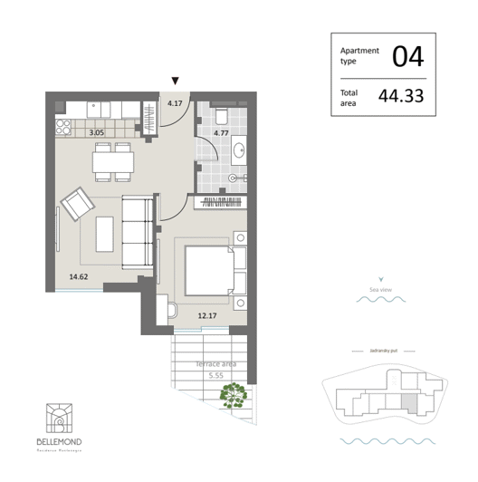 Image No.7-Propriété de 1 chambre à vendre à Budva