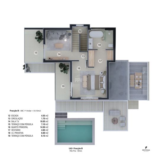 Image No.13-Jumelé de 3 chambres à vendre à Silves