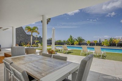 Luxury Villa in Puerto Calero with Panoramic Sea Views & Heated Pool
