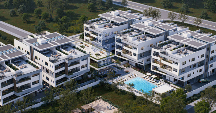 Penthouse Apartment in Geroskipou with Pool and Gym