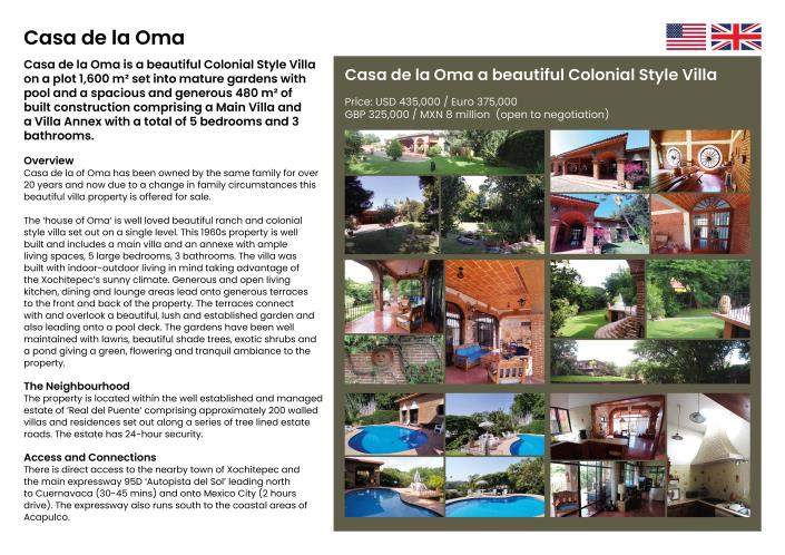 Image No.3-Villa / Détaché de 5 chambres à vendre à Cuernavaca